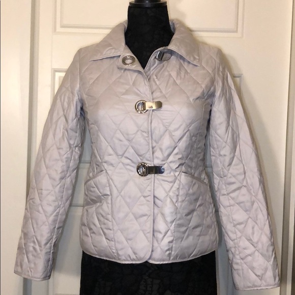 MICHAEL Michael Kors Jackets & Blazers - Michael Michael Kors Silver Quilted Jacket PP  2p